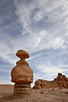Utah Nature Photography Drucke: Goblin hoodoo formation and clouds