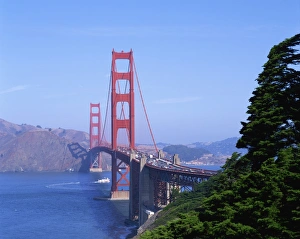 Drucke von Goldene Brücke von Golden Gate in San Francisco Kalifornien Vereinigte Staaten Nordamerika Golden Gate Bridge, San Francisco Drucke: Goldener Zugbrücke von San Francisco in Kalifornien im Vereinigten Königreich der USA und Nordamerika
