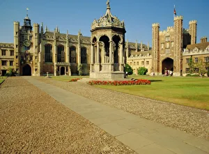 Cambridge Drucke: Der Große Saal, Trinity-Kollegium in Kambrija (England)