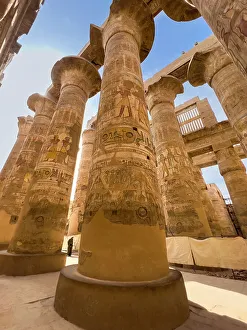 Luxor Tourism Drucke: The Great Hypostyle Hall, Karnak Temple Complex