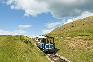 Wales Tourist Attractions Drucke: Great Orme Tramway, Llandudno, Clwyd, Wales, United Kingdom