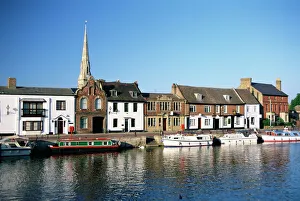Cambridgeshire Drucke: Große Ouse - Fluss in St.Ives im englischen Königreich Cambridge (Kambride)