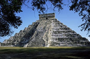 El Castillo Mexico Drucke: Great Pyramid (El Castillo), Chichen Itza, UNESCO World Heritage Site, Yucatan