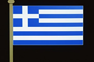 European Country Flags Drucke: Greek flag