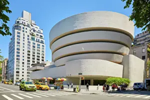 Moderne Kunst Drucke: Bauhaus-Architektur Guggenheim-Museum für Moderne und zeitgenössische Kunst von Architekten Frank Lloyd Wright