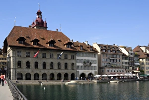 Colorful Urban Scene Drucke: Guildhall, Luzern (Lucerne)