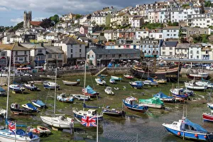 Luftaufnahme Drucke: Hafen von Brixham im Vereinigten Königreich in Europa und Südwestengland