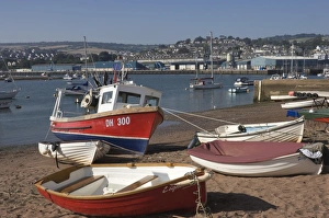 United Kingdom Coast Drucke: Harbour view, Teignmouth, Devon, England, United Kingdom, Europe