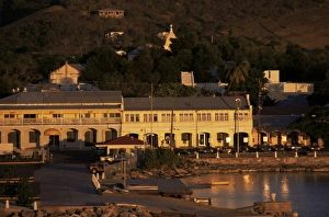 Caribbean Travel Destination Drucke: Harbourfront at sunset, St