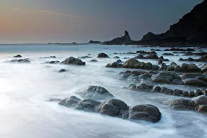 European Landscapes Drucke: Hartland Quay, Woolacombe, Devon, England, United Kingdom, Europe