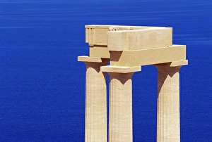 Dodecanese Islands Drucke: Detail of Hellenistic stoa