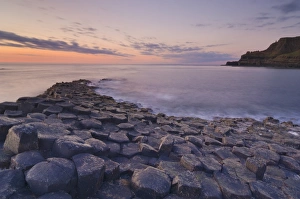 Bilder Datiert 24. Mai 2008: Rechteckige Basaltpfeiler des Giant's Causeway, Weltkulturerbe der UNESCO