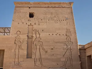 Philae Temple Drucke: Hieroglyphs at the Philae Temple complex