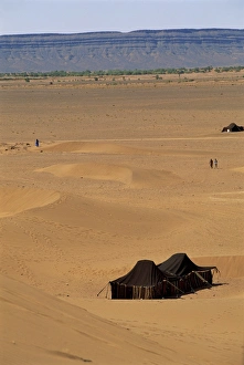 Sand Dunes Africa Drucke: High level view over sand dunes