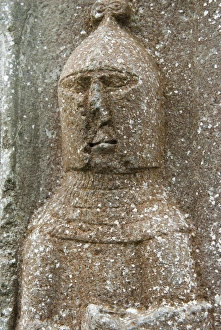 Irish Historical Sites Drucke: High relief of a warrior, Jerpoint Abbey