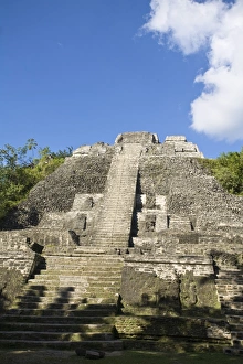Drucke von Höheres Tempel (Struktur N10-43), der höchste Tempel am Maya-Site in Lamanai, Lamanai, Beliz und Zentralamerika Belize Drucke: Höheres Heiligtum (Struktur N10-43), das höchste heilige Ort am Maya-Site in Lamaniai