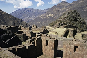 Inca Ruin Peru Drucke: Hitching post of sun