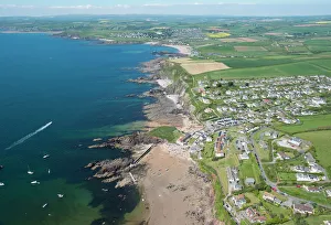 Devon Drucke: Hope Cove ist eine Hafenbucht im Südwesten Englands in der Grafschaft Devon an der Atlantikküste