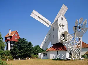 Suffolk Drucke: Haus im Wolken und Turmwinden, Thorpeness, Suffolk, England