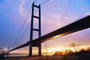 Die Humberbrücke in Yorkshire, England