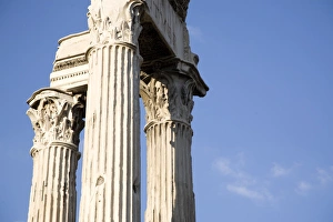 Historical Landmark Photography Drucke: The Imperial Forums, the Temple of Saturn, Rome, Lazio, Italy, Europe