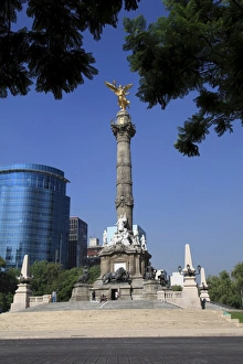 Drucke von Unabhängigkeitsdenkmal mit Engelstatue im Paseo de la Reforma in Mexiko-Stadt Mexiko-Stadt Drucke: Unabhängigkeitsdenkmal, Engelstatue, Paseo de la Reforma in Mexiko-Stadt