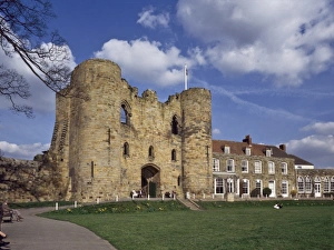 Kent Landmarks Drucke: The keep and inner courtyard of Tonbridge Castle, Tonbridge, Kent, England