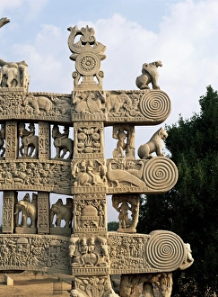 UNESCO Heritage Site Asia Drucke: Inside face of the north gateway