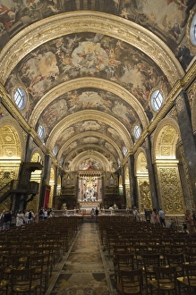 Innenaus der Kathedrale von Sankt Johannes und Paul in Kalkara (Ko-Kathedrale), Vittorja (Valletta), Malta