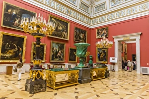 Winter Palace Russia Drucke: Interior view of the Winter Palace