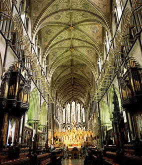 Kirche Drucke: Innenraum der Kathedrale von Worcester in Worcestershire, England