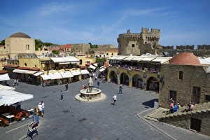 Ipokratous-Platz (Hippokratis-Platz), UNESCO-Welterbe, Stadt Rhodos, Rhodos, Dodekanes, Griechische Inseln, Griechenland, Europa