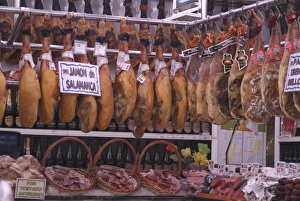 Drucke von Bäckereishoppe in Barcelona im Katalonien Spaniens Europa Barcelona Drucke: Jamón-Shop