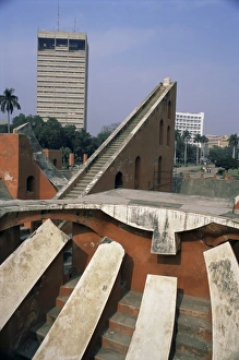 Indian Architecture Landmarks Drucke: The Jantar Mantar observatory