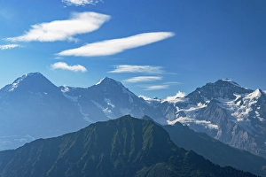Bernese Oberland Mountains Drucke: Jungfrau, Monch and Eiger mountains