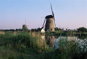 UNESCO World Heritage Site Holland Drucke: Kinderdijk