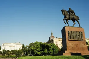 Drucke von Königstomislav-Rittschau-Monument in Zagreb Kroatien Europa Kroatien Drucke: Königsturm für Reitsport in der Stadt Zagreb Kroatien Europäische Union