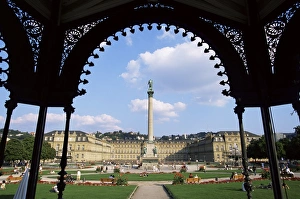 Palace Square Stuttgart Drucke: King Wilhelm Jubilee Column