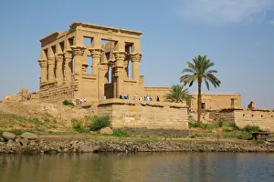 Der Kiosk von Trajan im Vordergrund, Tempel der Isis Weltkulturerbe des UNESCO