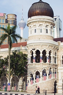 Klondurm und Sultan Abdul Samad Gebäude in der Merdeka-Platz, Kuala Lumpur