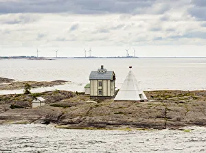 Aland Islands Finland Drucke: The Kobba Klintar Pilot Station, elevated view, Mariehamn, Aland Islands, Finland, Europe
