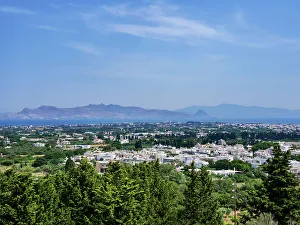 Kos Island Greece Drucke: Kos Town, elevated view, Kos Island, Dodecanese, Greek Islands, Greece, Europe