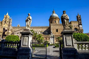 Palermo Architecture Drucke: Our Lady of Assumption Cathedral, Palermo, Sicily, Italy, Europe