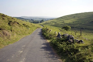 England Rural Scenes Drucke: Lane, Challacombe, Dartmoor, Devon, England, United Kingdom, Europe