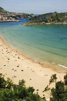 European Union Travel Spots Drucke: Lekeitio Beach
