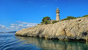 Spanish Lighthouses Drucke: Lighthouse on the bay of Pollenca