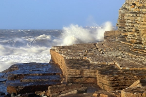 Welsh Coastline Photography Drucke: Limestone cliffs, Dunraven Bay