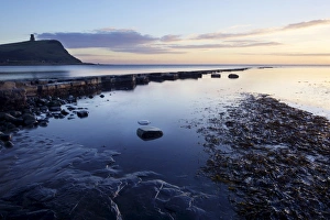 UNESCO World Heritage Site Dorset Drucke: Limestone ledges and Clavell Tower