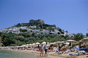 Greek Island Getaways Europe Drucke: Lindos Beach