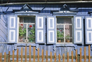 Drucke von Listwianka am See Baikal in Sibirien Russland Russische Architektur Drucke: Listvianka